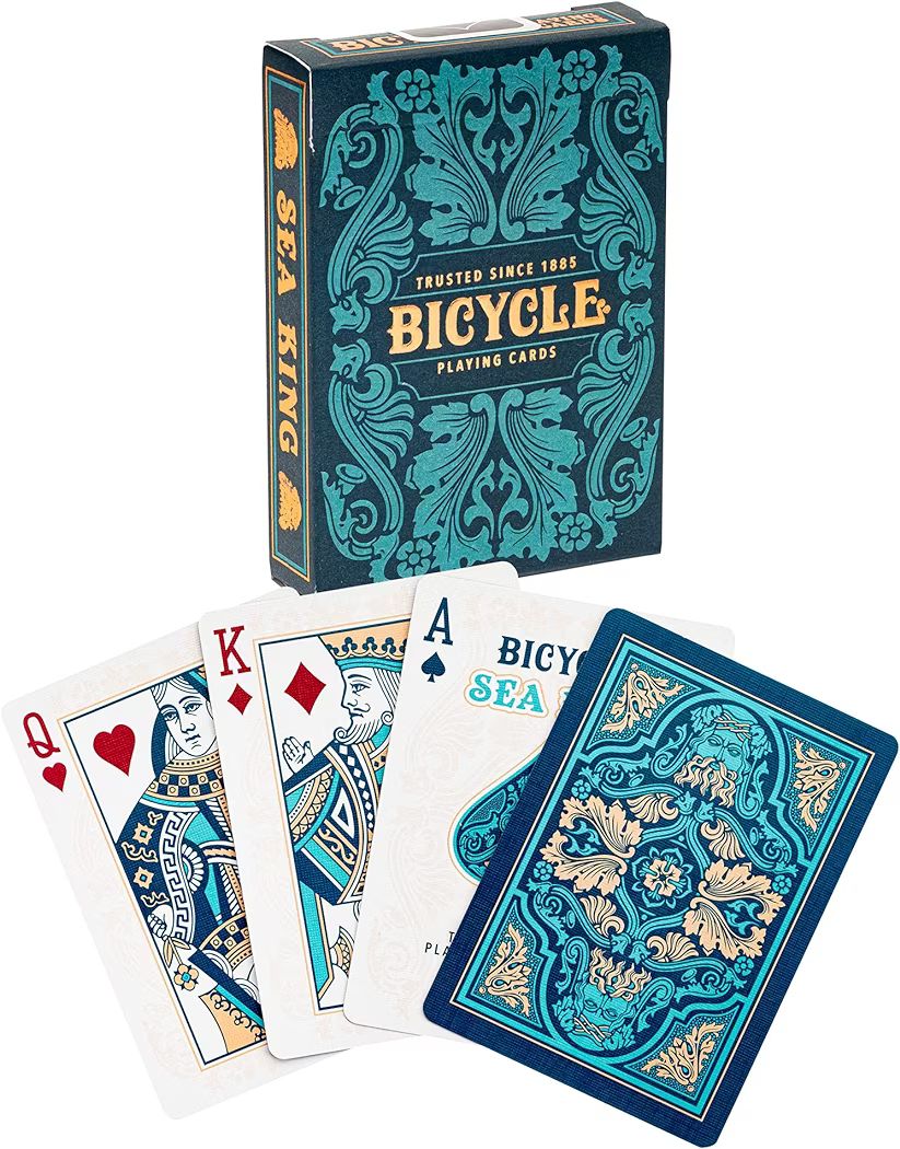 Bicycle Sea King Playing Cards, Standard Index, Poker Cards, Premium Playing Cards, Unique Playin... | Amazon (US)