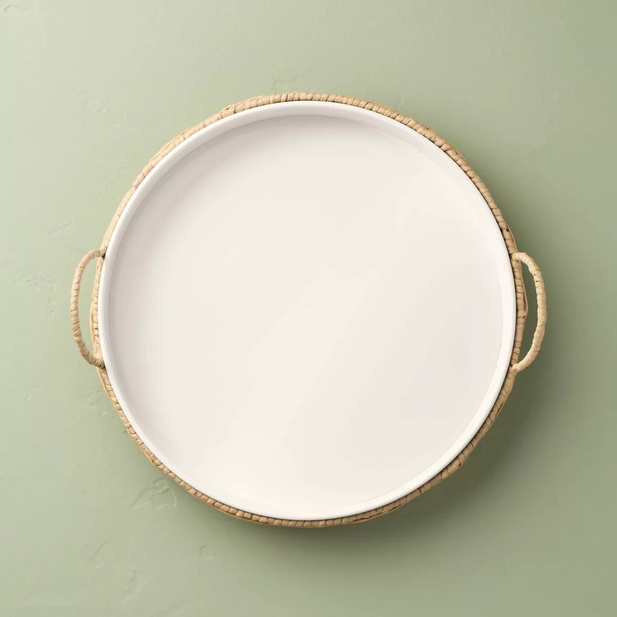 Woven Paper Round Serve Tray White/Tan - Hearth & Hand™ with Magnolia | Target