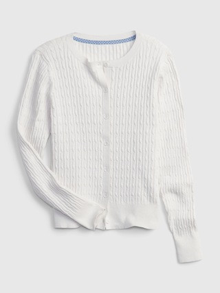 Kids Organic Cotton Uniform Cardigan | Gap (US)