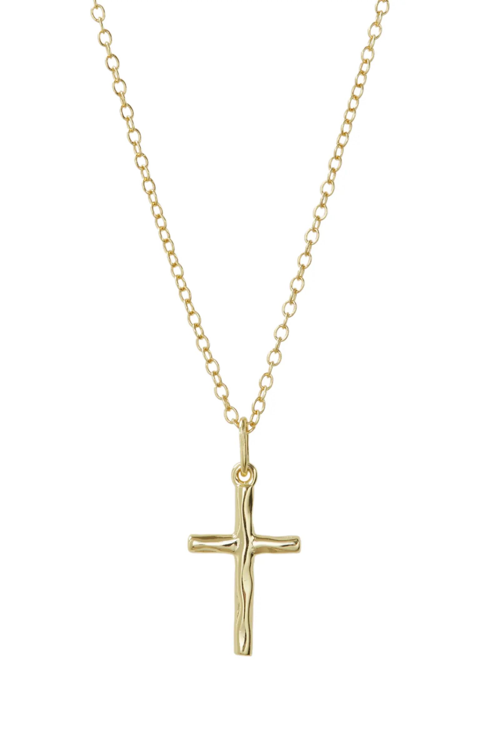 Hammered Cross Pendant Necklace | Nordstrom