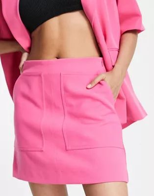 Y.A.S high waisted mini skirt in pink - part of a set | ASOS | ASOS (Global)