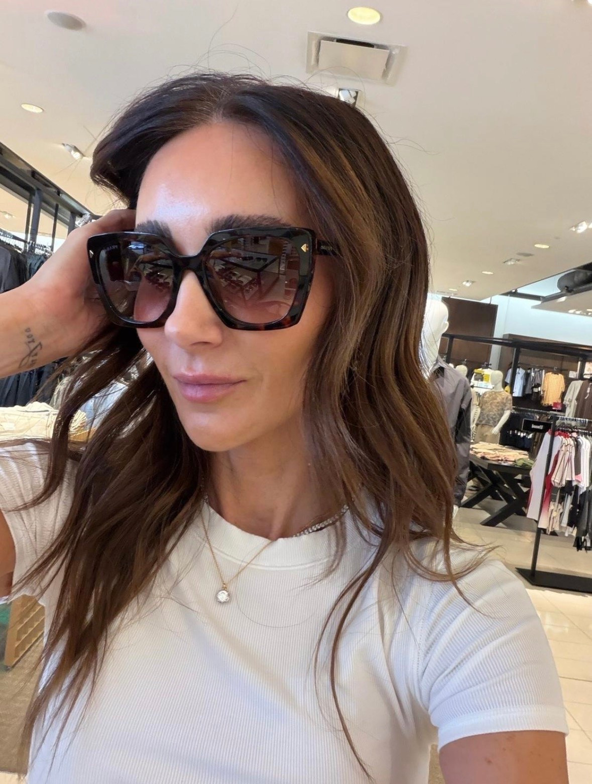 These oversized square sunglasses frame the face without feeling heavy, and the glossy black finish works with everything from workout clothes to dresses. I liked them even more once I tried them on because the shape feels bold without taking over my whole face.

oversized sunglasses, square sunglasses, black sunglasses, statement eyewear, summer accessories, designer sunglasses, everyday sunglasses, vacation style, face flattering sunglasses, Nordstrom fashion, annabrstyle

#LTKTravel #LTKSeasonal #LTKOver40