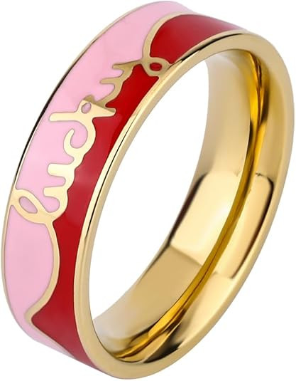 Colorful Enamel Ring for Women 18k Gold Plated Colorful Ring Dainty Birthday Christmas Enamel Jew... | Amazon (US)