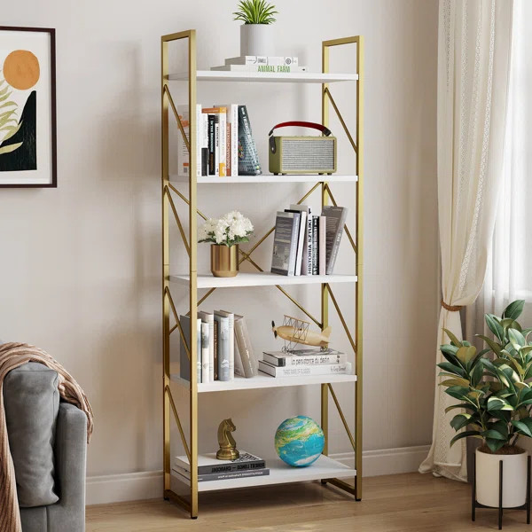 Oreilly 62.2"h X 23.6"w Iron Etagere Bookcase | Wayfair North America