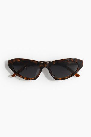 Oval Sunglasses - Dark brown - Ladies | H&M US | H&M (US + CA)