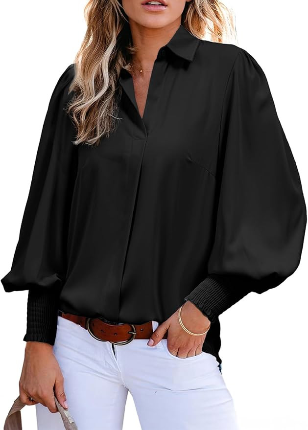 Astylish Women Loose V-Neck Shirts | Amazon (US)
