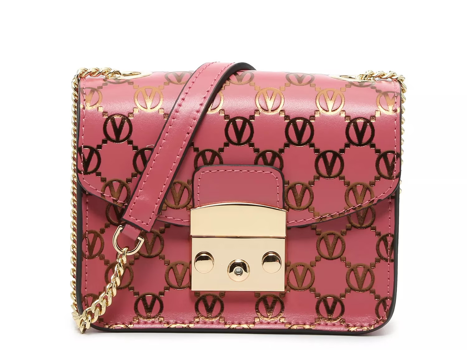 Valentino by Mario Valentino Bijou Leather Crossbody Bag | Women's | Pink | Size One Size | Handbags | DSW