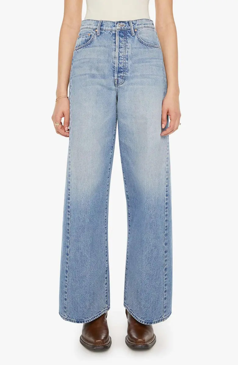 Pipe Dream Button Sneak High Waist Wide Leg Jeans | Nordstrom