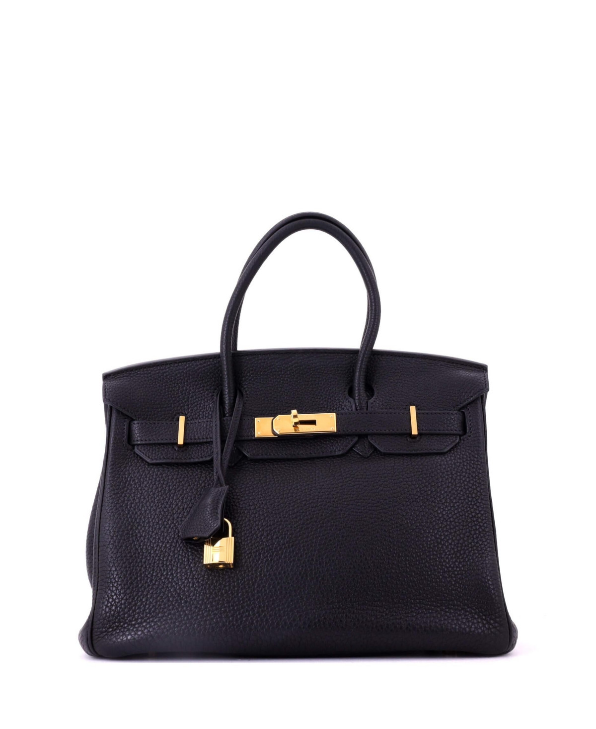 Pre-Owned HERMES Birkin 30 Handbag Black Togo with Gold Hardware - Black | Macy's