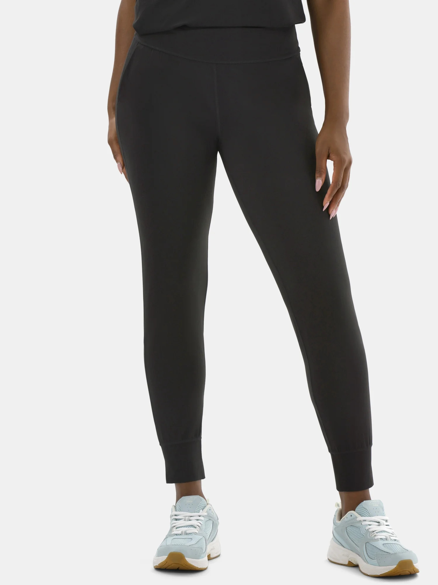 Avia Women's and Women's Plus SoftSculpt High-Rise Joggers with Side Pockets, 28" Inseam, Sizes X... | Walmart (US)