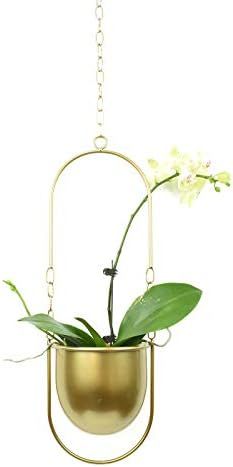 Boho Hanging Planter Metal Plant Hanger,Modern Wall & Ceiling Plant Holder Flower Pot for Indoor ... | Amazon (US)