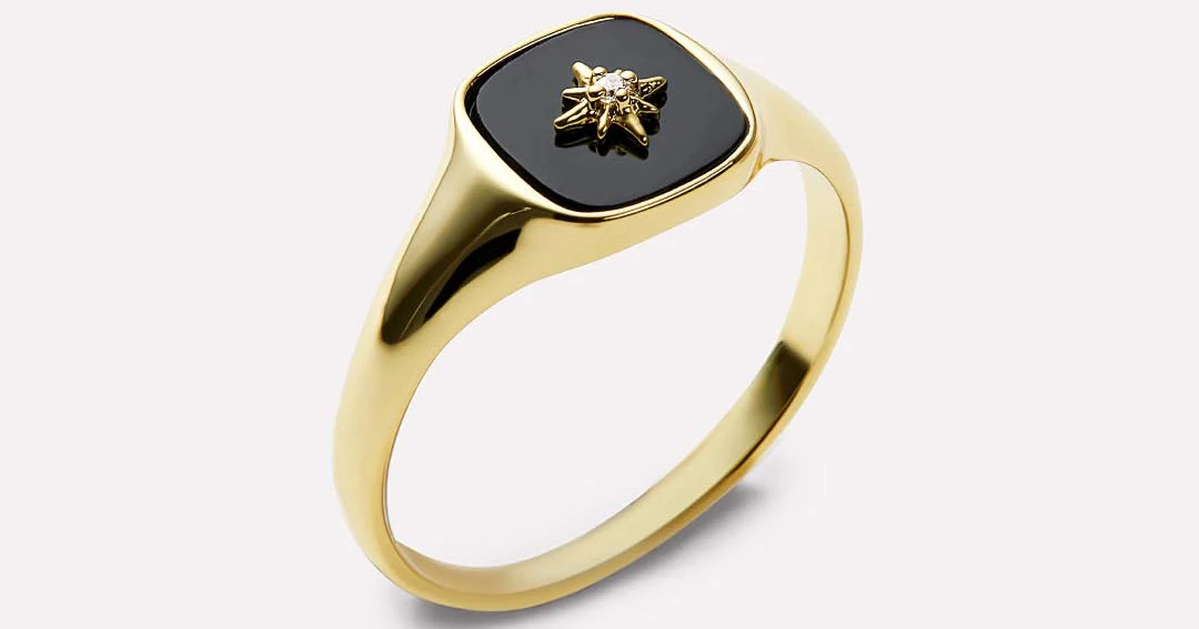Black And Gold Ring | Ana Luisa