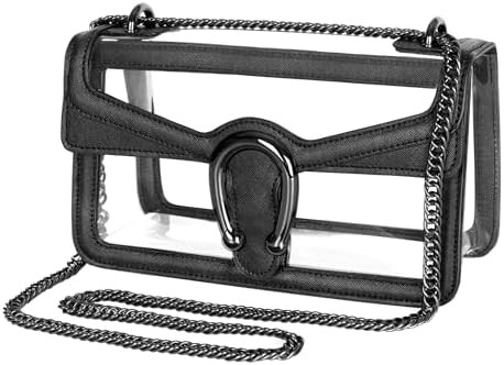 Joryin Women's Stadium Approved Crossbody Bag for Women, Small Clear Bag Shoudler Purse with Chai... | Amazon (US)
