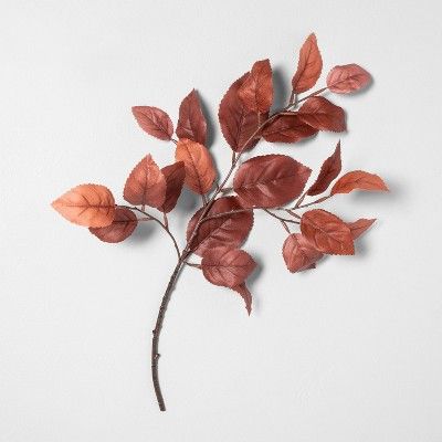 18&#34; Faux Rust Aspen Leaves Stem - Hearth &#38; Hand&#8482; with Magnolia | Target