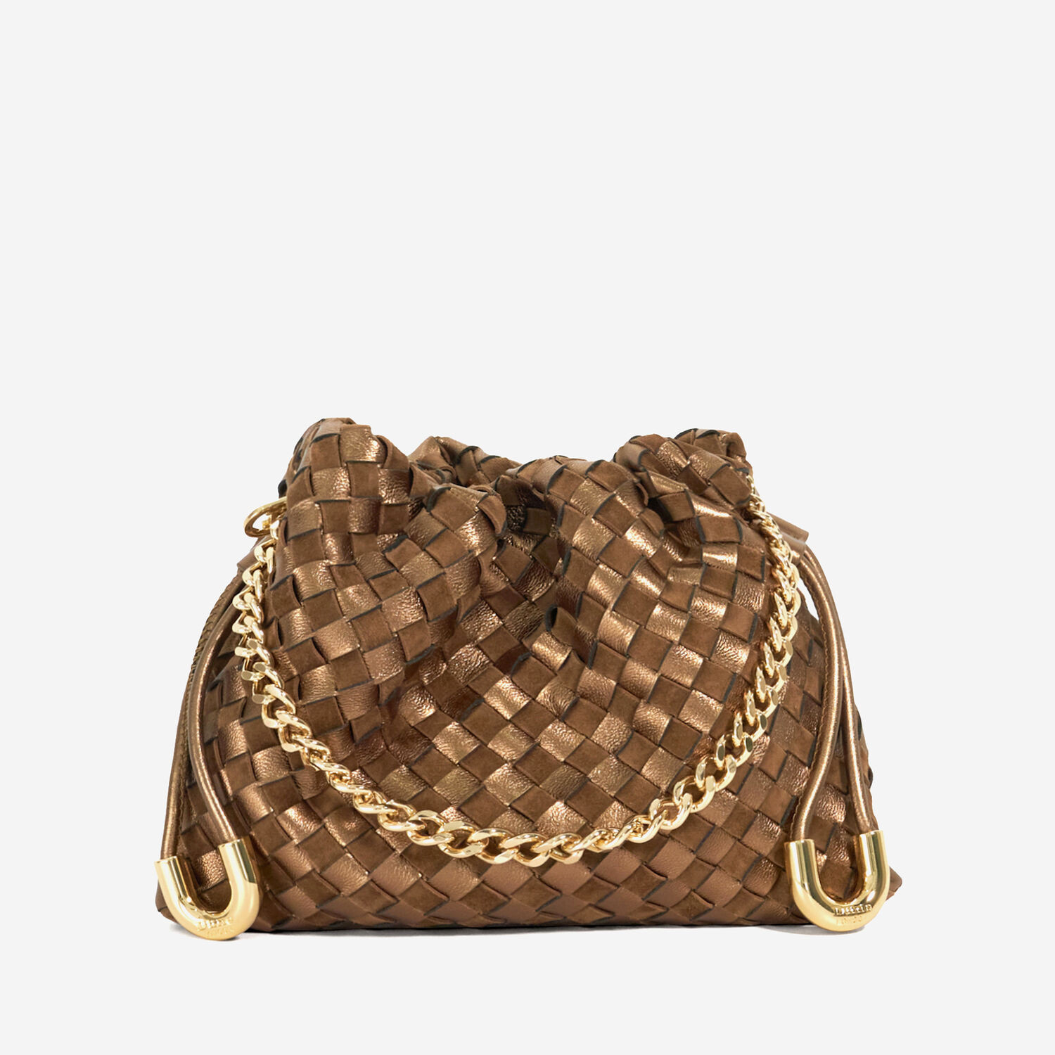 Brown Suede Woven Shoulder Bag | TK Maxx