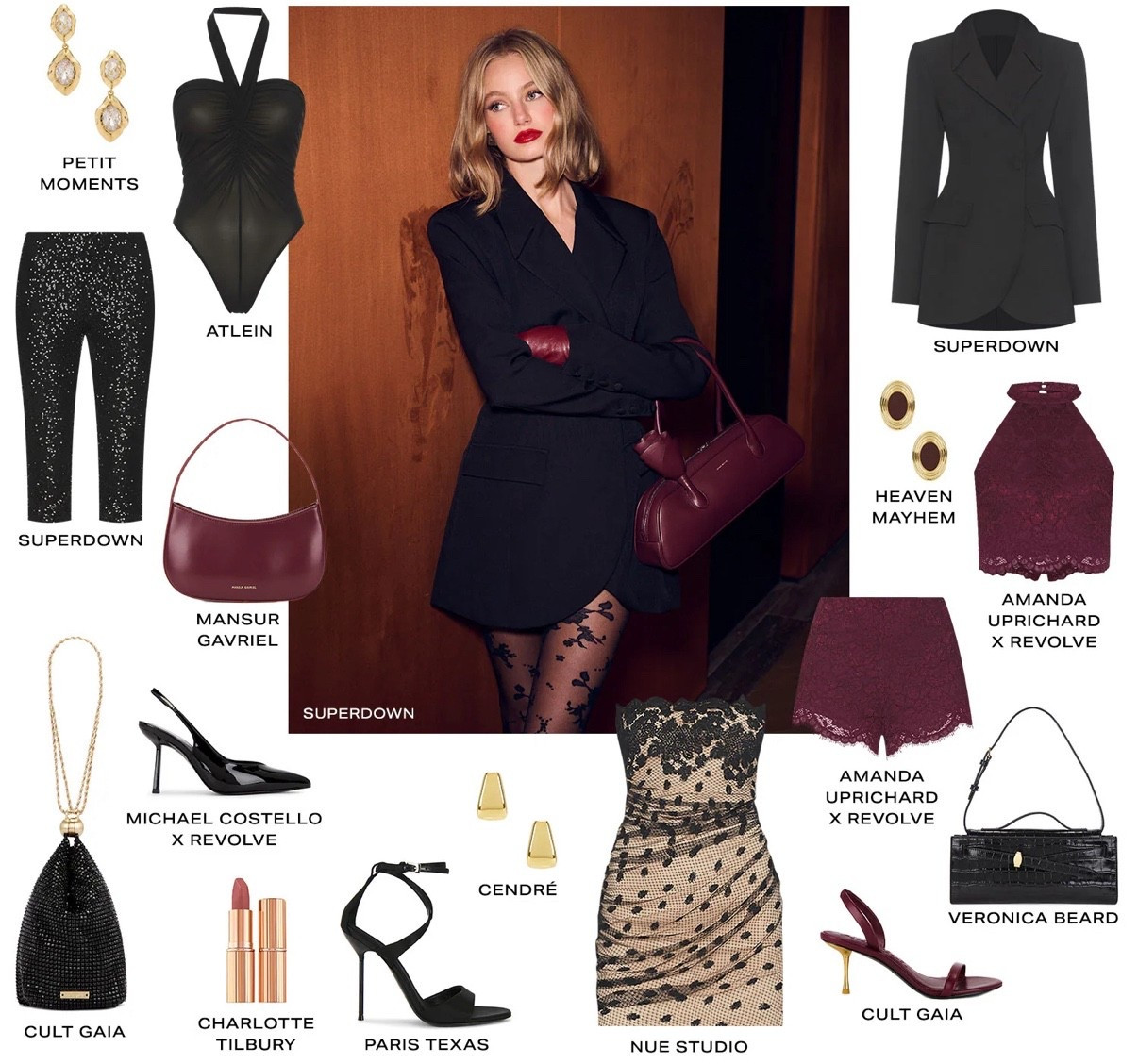 Revolve Holiday Inspo 🖤🎄♥️


#revolve fashion inspo
#revolve finds
#designer fashion
#fashion inspo
#outfit inspo 
#Christmas party dress
#holiday party dress
#new years eve dress
#new years eve party
#new years outfit
#black tie 
#black heels
#black purse
#burgundy handbag 
#black top
#halter top
#wristlet bag
#french girl style
#french barrette 
#polka dot dress
#maxi dress
#midi dress
#black stilettos 
#gold earrings 
#black clutch 
#mini dress
#lace dress
#little black dress
#lbd
#two piece set
#black blazer
#sexy outfit
#sexy dress
#date night outfit 
#tailored style
#Parisian style 
#moody color palette 
#designer fashion 
#ootd 

#LTKHoliday #LTKgrwm #LTKootd