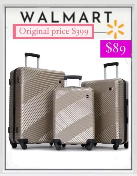 Lightweight high quality luggage set on sale ✔️💕 #springbreak #sale #walmart #walmartfind #luggage #travel #suitcase #travelmusthaves #walmartdeals

#LTKsalealert #LTKSeasonal #LTKhome
