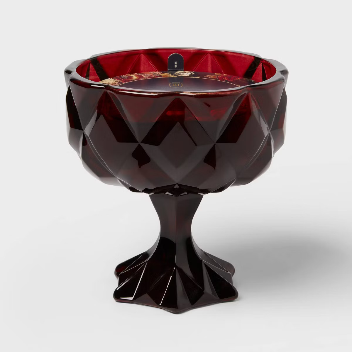 Faceted Coup Haunt Couture Glass Filled Red Wax Candle - Threshold™ | Target