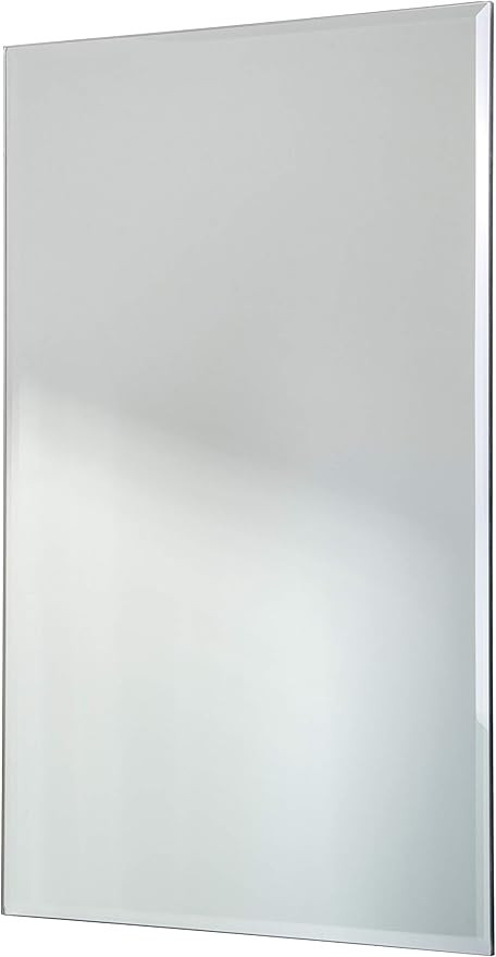 Red Co. Modern Minimalist Rectangular Wall Mirror, Frameless with Beveled Edge, Large, 12x18 Inch... | Amazon (US)