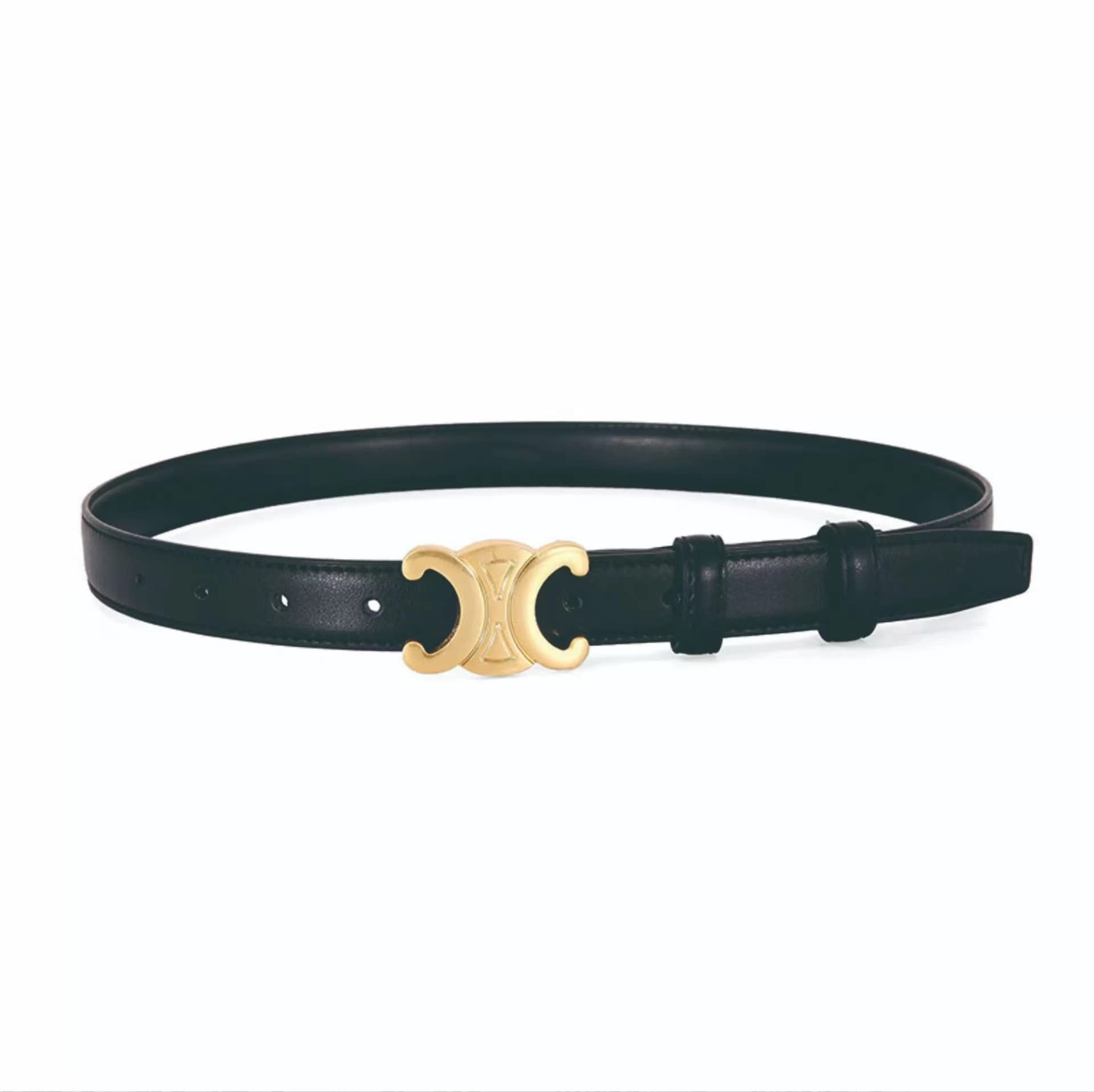 Kallvinchen 2022 New Online red Women's Belt Double C Belt 2.5 Thin Waist Silin top Belt Triumph ... | Amazon (US)