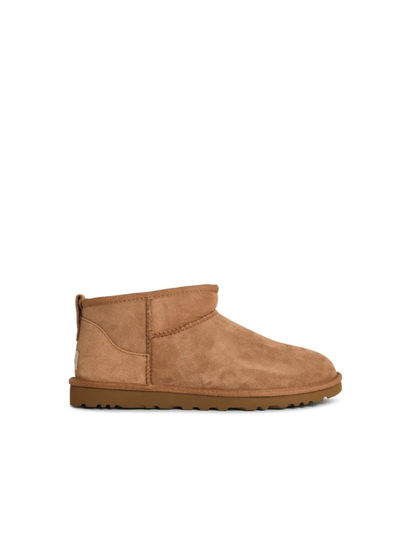Classic Ultra Mini' Chestnut Suede Boots | Shop Simon