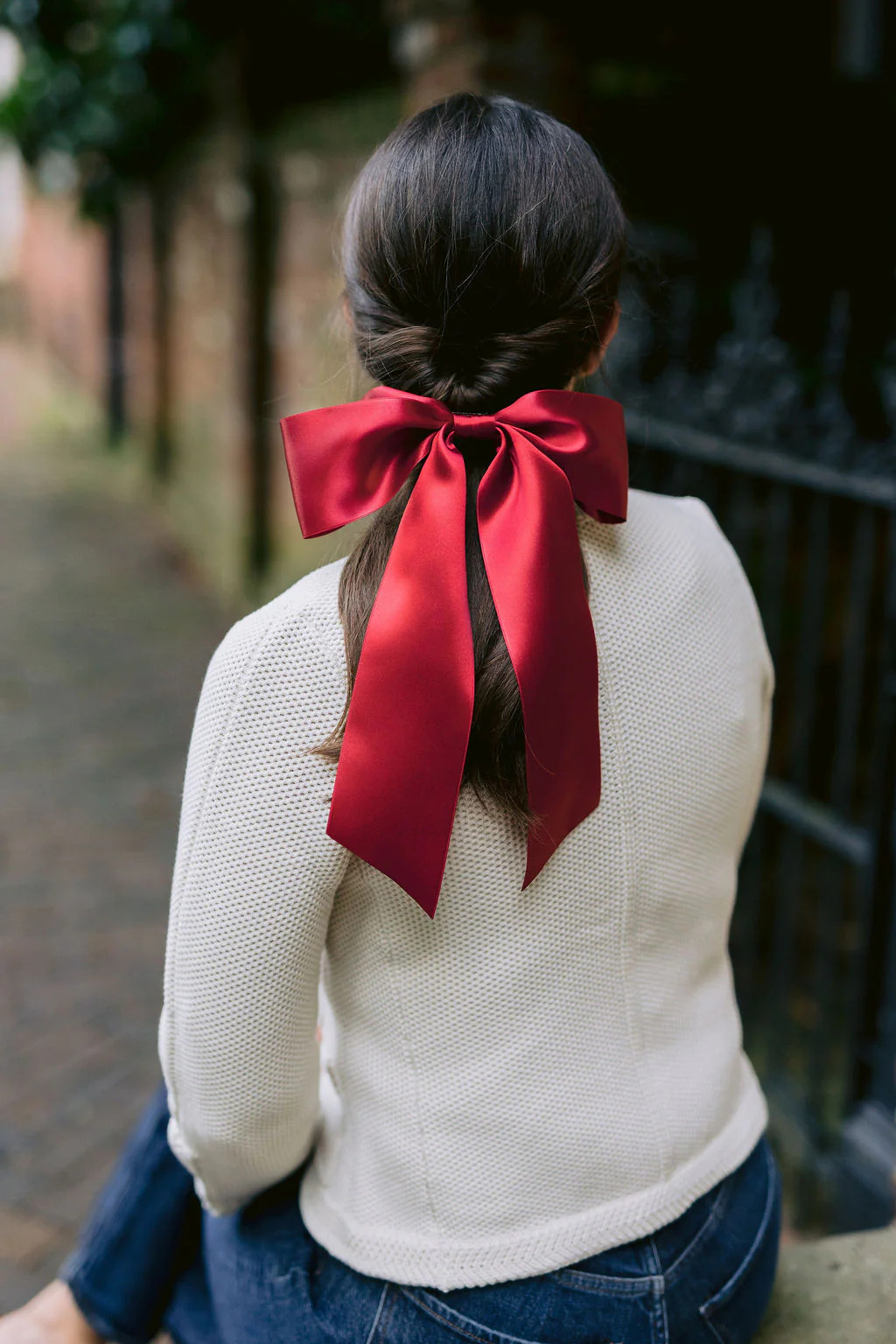 Oversized Bailee Signature Satin Bow Barrette | Grace & Grandeur Bow Company