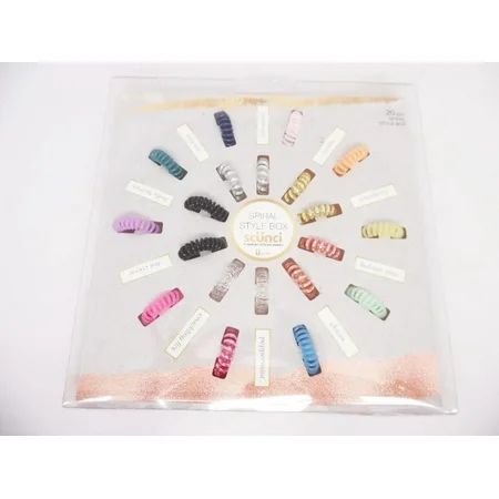 Scunci Spiral Style Box Gift Set - Jewel Tone Hair Accessories - 20pcs | Walmart (US)