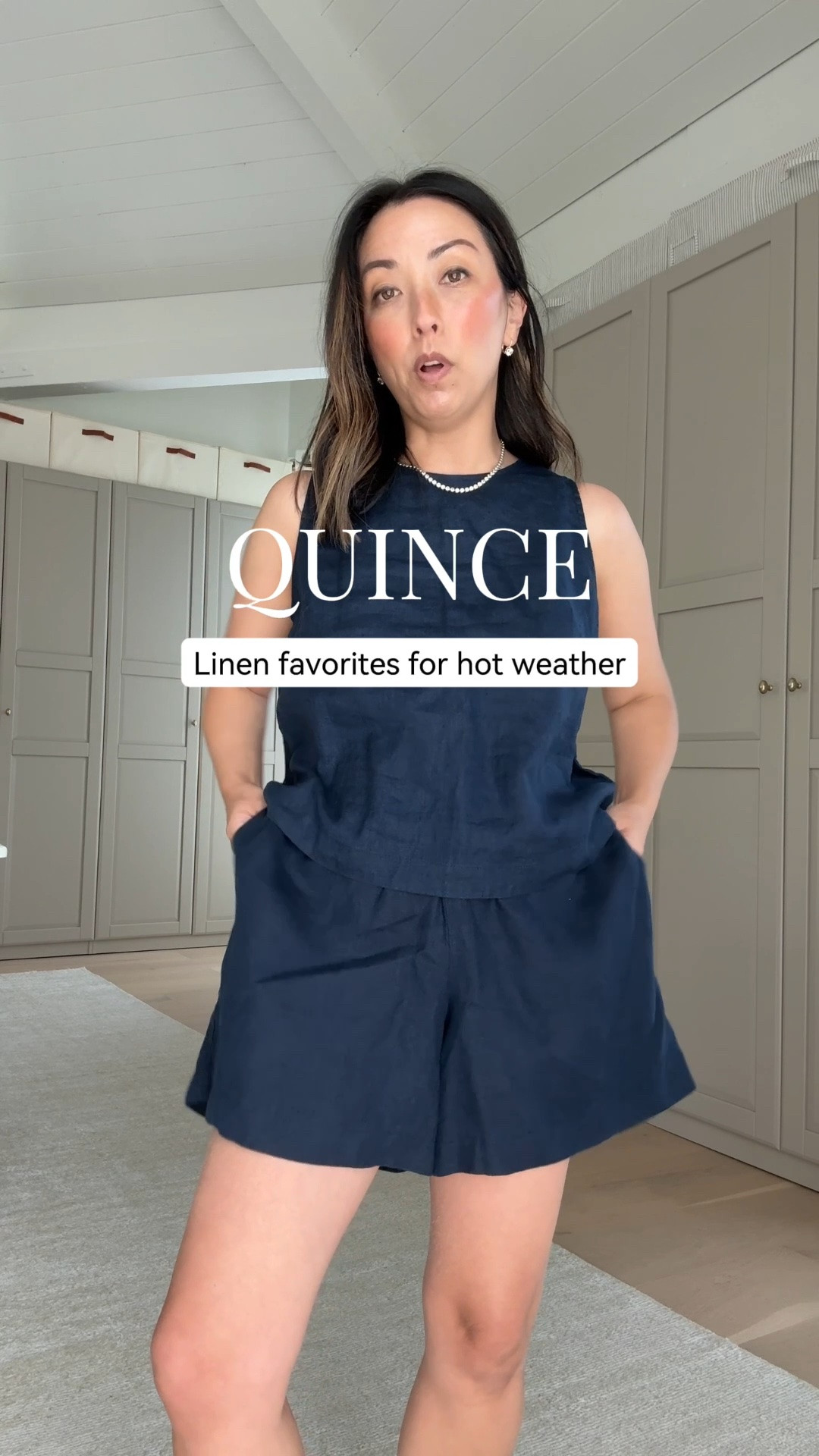 Such an easy throw-on outfit for hot weather - I love how well all these pieces mix and match. Wearing a small in both the linen tank and shorts.

#LTKPetite #LTKmomlife