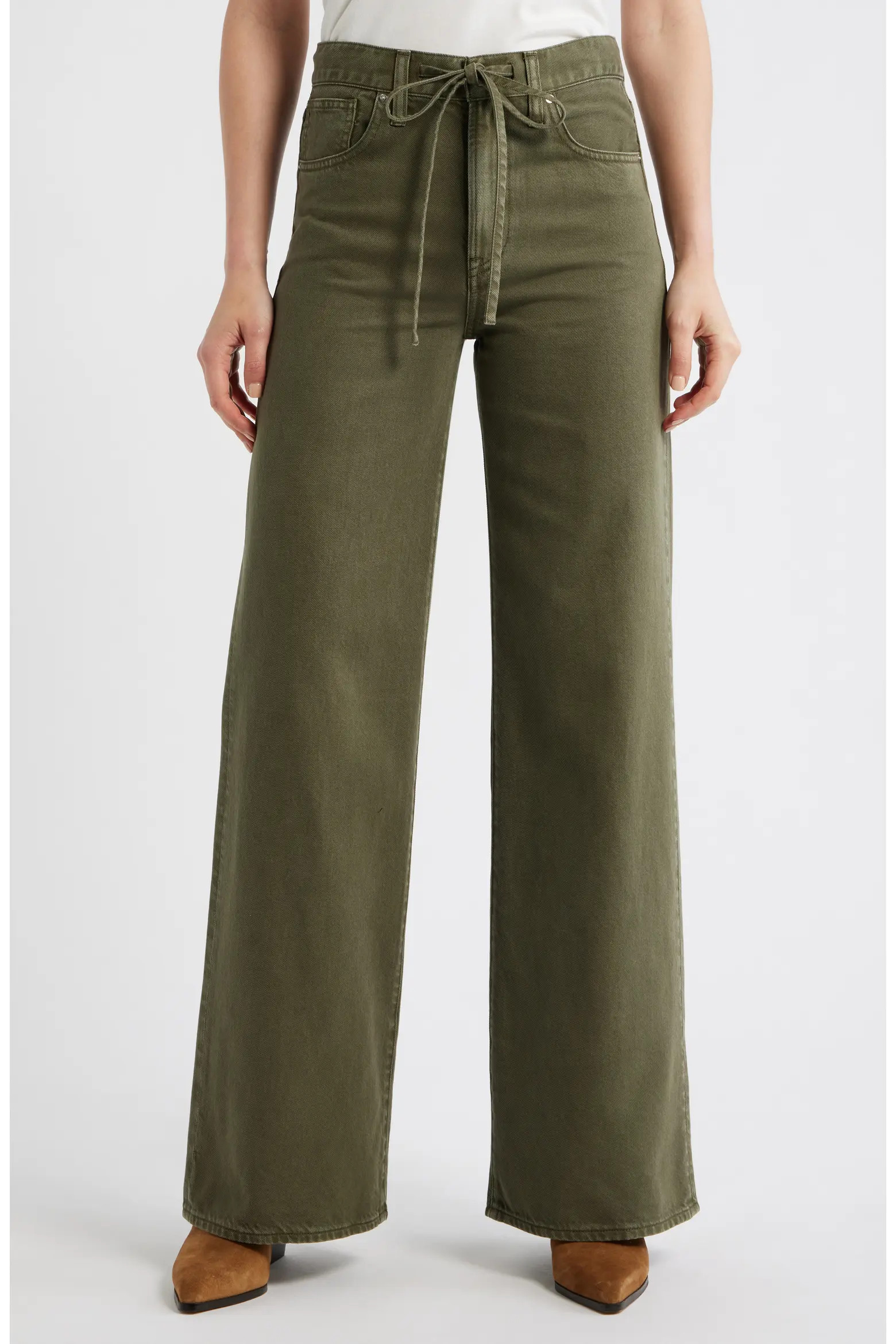 The Ultimate Wide Leg Drawstring Airy Denim Jeans (Women) | Nordstrom | Nordstrom