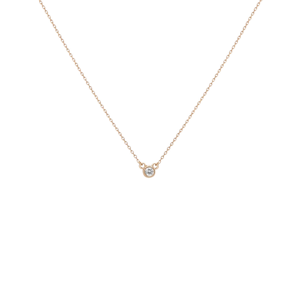 Diamond Bezel Necklace | AUrate New York