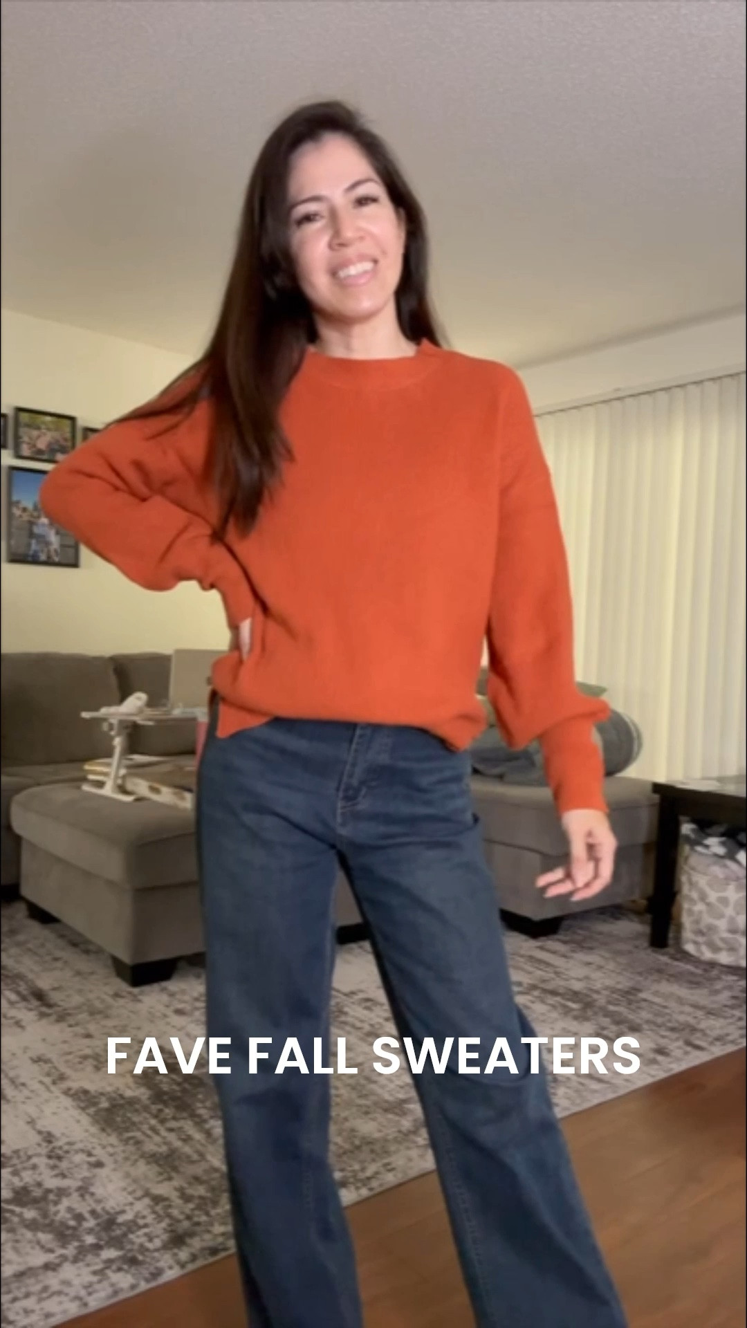 Ready for some Autumn 🍂🍁 weather so I can wear all of my comfy  cozy fall sweaters. 🥰 And yeah I still like my “millennial tuck” 🤪

#fallsweater 

#LTKFallSale #LTKOver40 #LTKSeasonal
