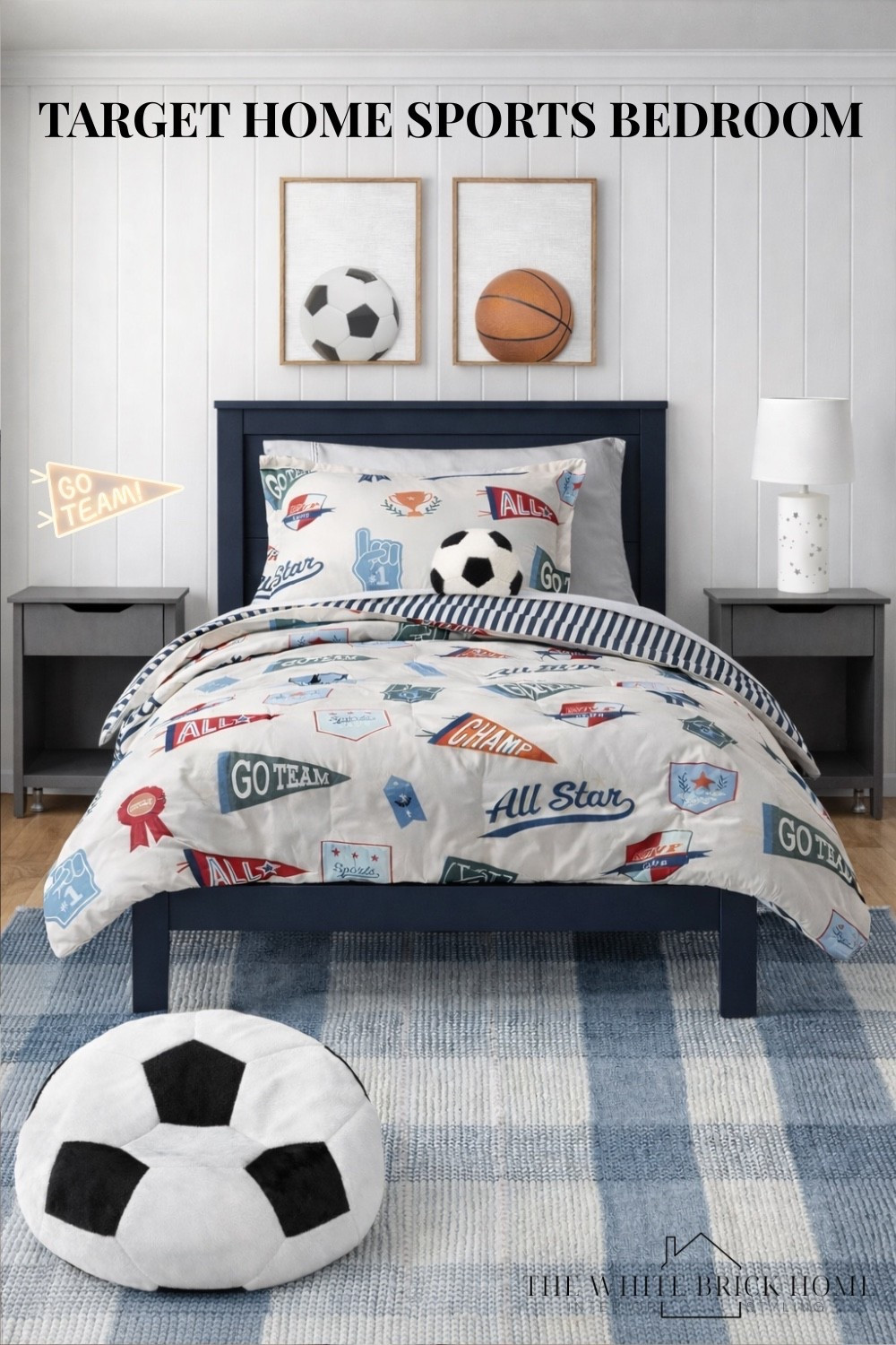 An affordable Target boys room that scores bug on style - clean navy tones, sporty charm, and cozy details that make this bedroom fun and stylish. 
🖤🖤
Boys room, boys bedroom, affordable boys bedroom, budget boys bedroom, sports themed bedroom, soccer bedroom, affordable boys room decor, boys room design, boys room bed, boys room rug, target, target kids bedroom, target boys room, target boys room ideas, target boys bedroom decor, home decor, soccer room, soccer kids room, sports room, home design, area rug, sports room rug, sports room bedding, sheet set, toddler boy, toddler boys room, target boys room 


#LTKSaleAlert #LTKHome #LTKKids