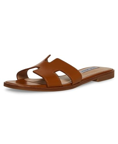 Steve Madden Women's Hadyn Sandal, Cognac Leather, 9.5 | Amazon (US)