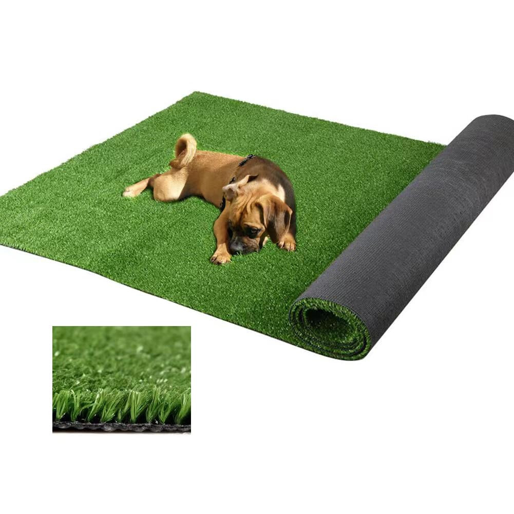 Fake Grass Artificial Turf, 3FT x 12FT 0.4 inch Pile Height Synthetic Garden Grass Lawn Rug Soft ... | Amazon (US)