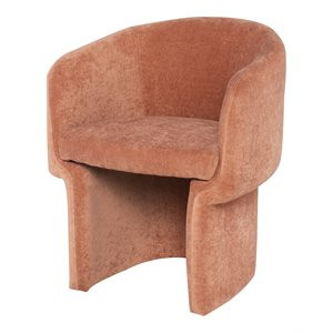 Nuevo Clementine 18.3" Fabric & Plastic Dining Chair in Nectarine Orange/Black | Cymax