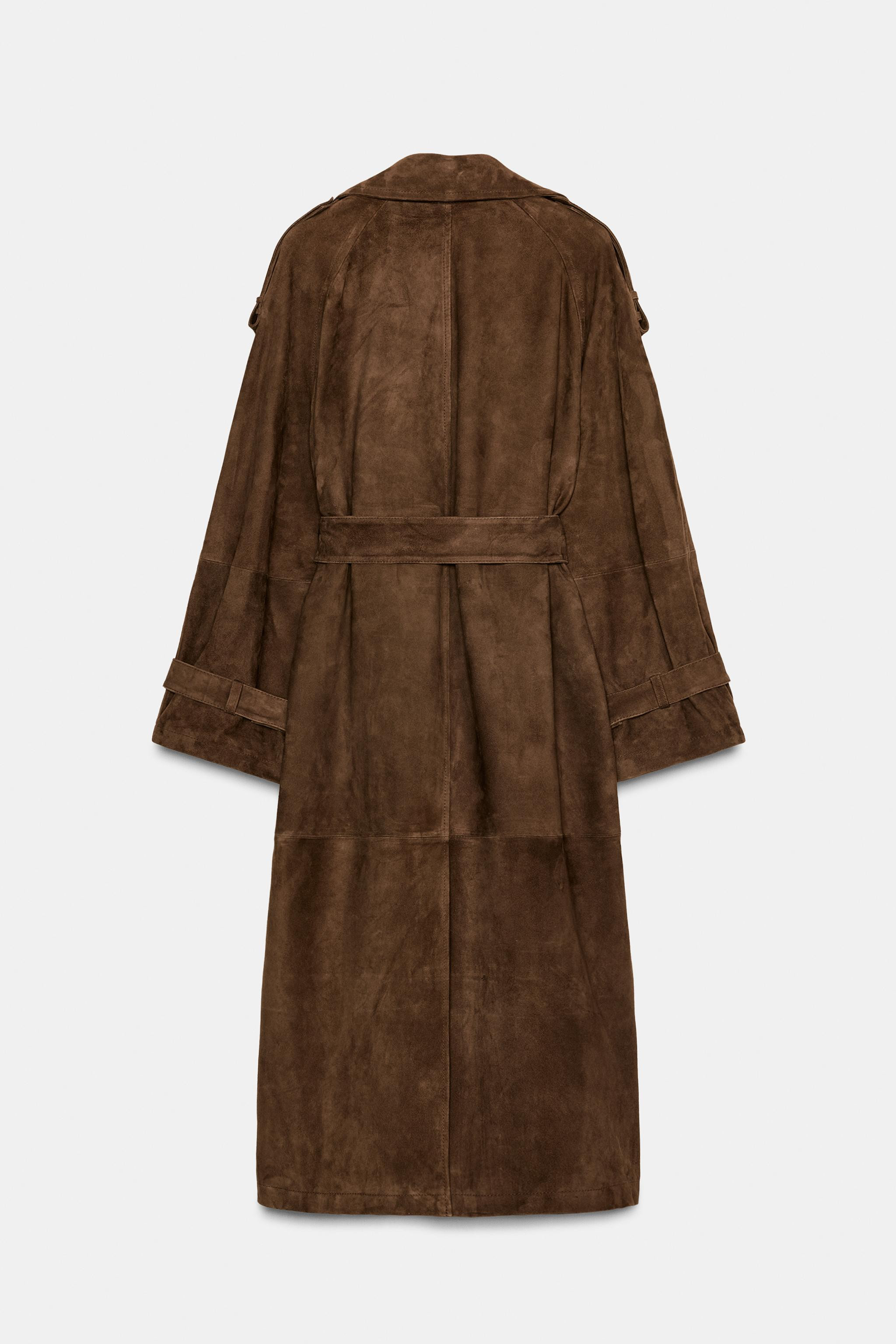 100% SUEDE LEATHER TRENCH COAT ZW COLLECTION LIMITED EDITION | Zara UK
