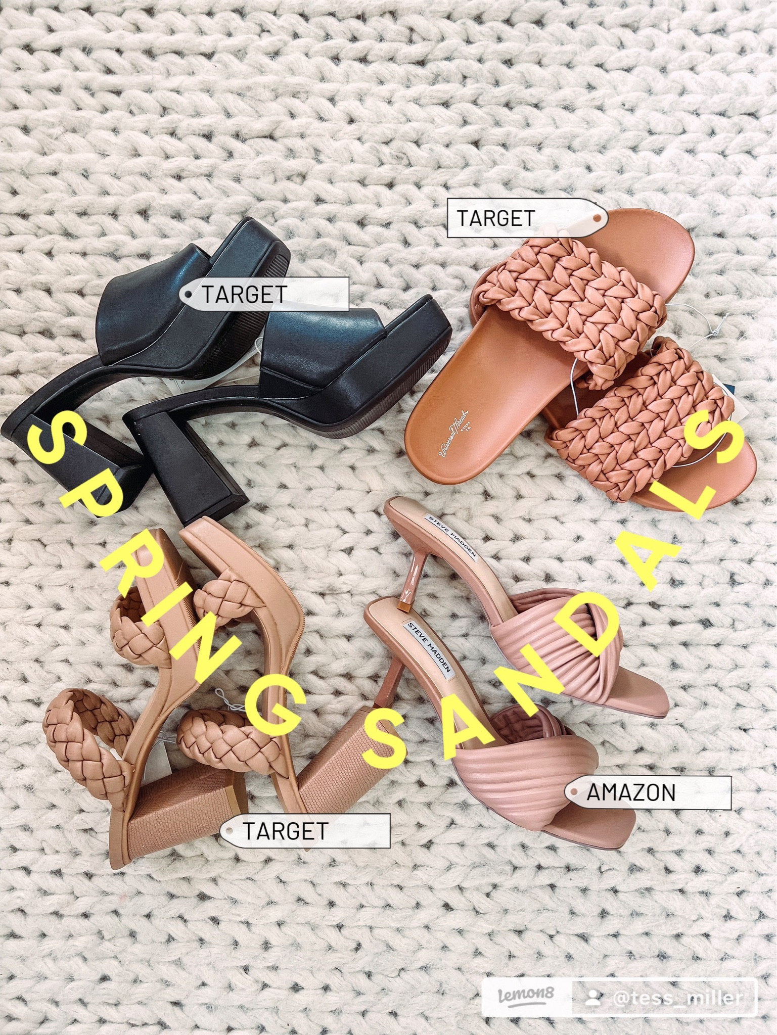 Spring and summer sandals from target and amazon. Can never go wrong with a neutral!