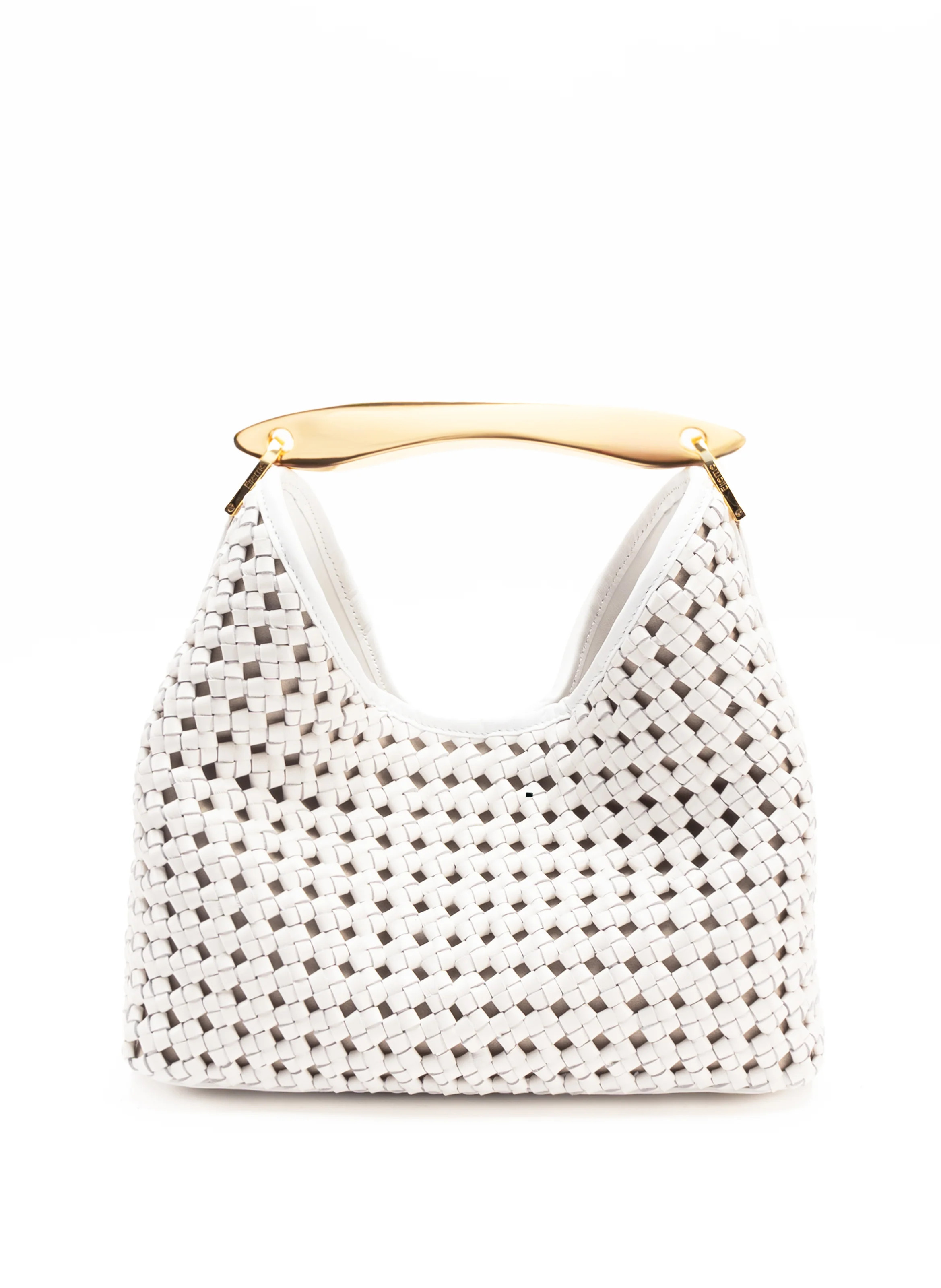 Boomerang Woven Leather White - Handbags for Women - Elleme | Elleme