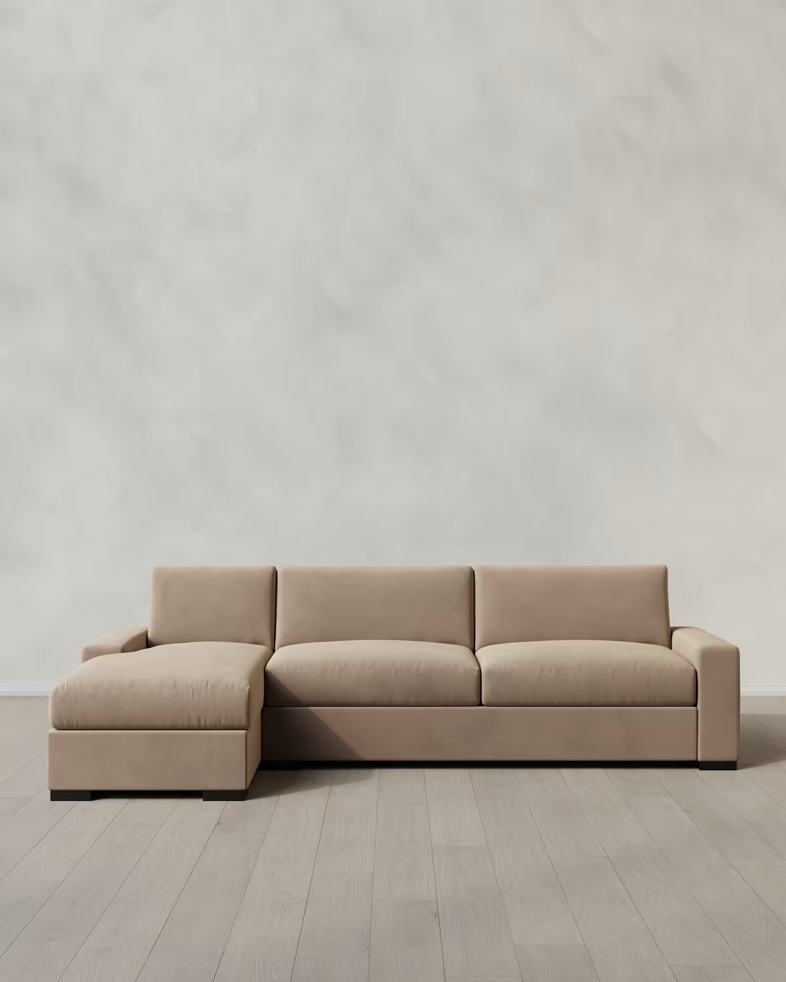 Stillman Performance Velvet Chaise Sectional | Quince
