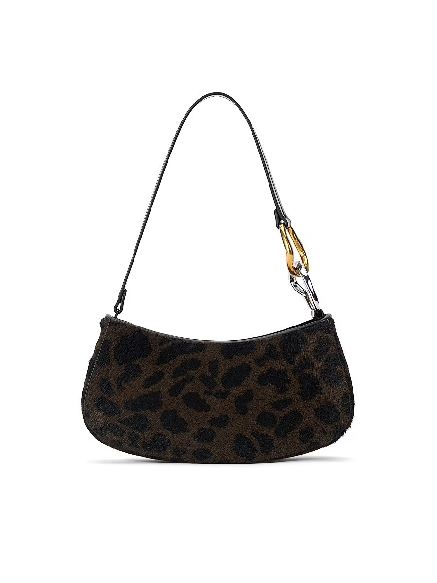 Women's Ollie Leopard-Print Calf Hair Shoulder Bag - Leopard | Saks Fifth Avenue