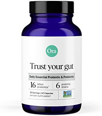 Ora Organic Probiotics with Prebiotics - Vegan Prebiotic and Probiotic for Digestive Health | Dai... | Amazon (US)