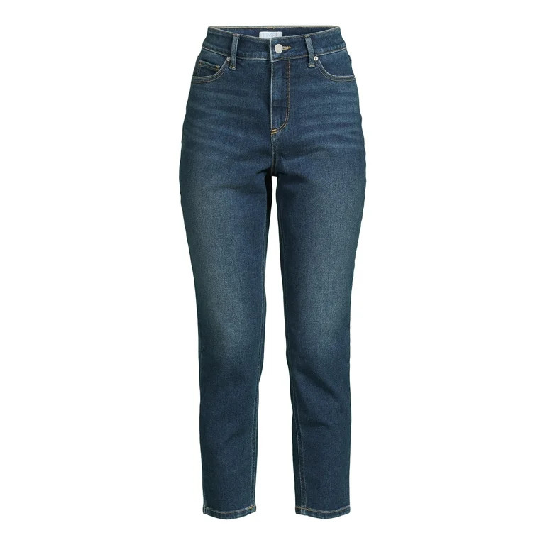 Time and Tru Women's High Rise Mom Jeans, 27” Inseam, Sizes 2-20 | Walmart (US)
