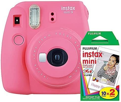 Fujifilm instax Mini 9 Instant Camera (Flamingo Pink) and instax Film Twin Pack (20 Exposures) Bu... | Amazon (US)