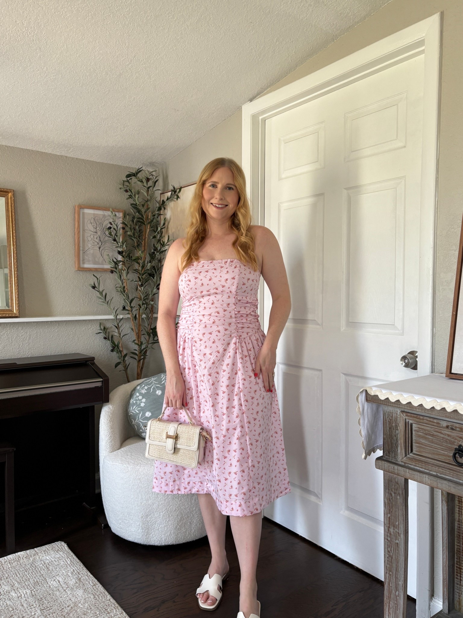 women's wild fable ruched midi tube poplin dress Target's 'Timeless' New Summer Dress Is Selling Out So Fast