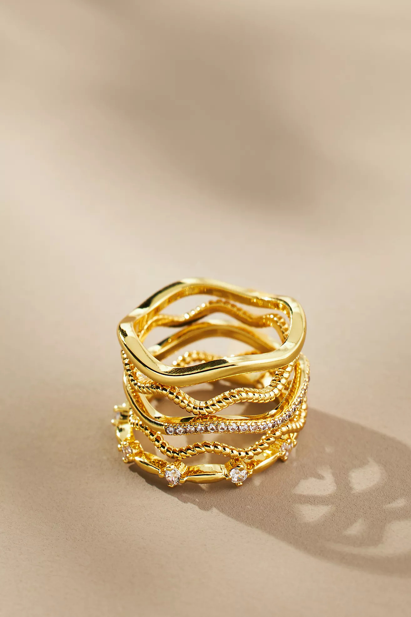 Uncommon James Vintage Layered Rings, Set of 5 | Anthropologie (US)