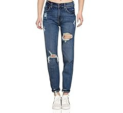 luvamia Boyfriend Jeans for Women Stretch High Waisted Ripped Distressed Mom Jeans Slim Denim Pan... | Amazon (US)