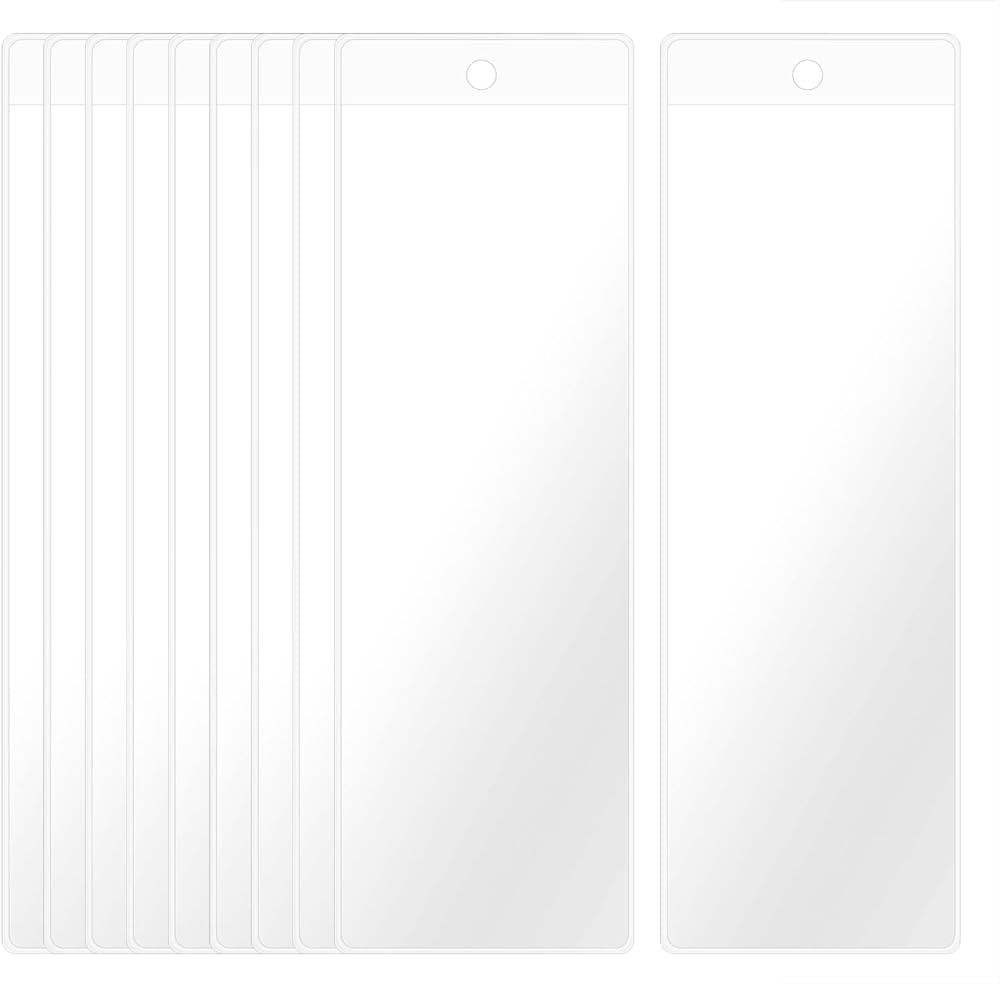 Clear Bookmark Sleeves Penta Angel 10Pcs Plastic Blank Photobooth Frames Vinyl Book Markers Cover... | Amazon (US)