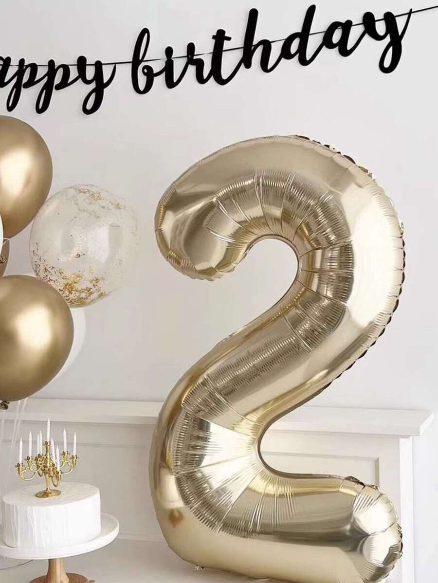 40 Inch Aluminum Film Number Balloon | SHEIN