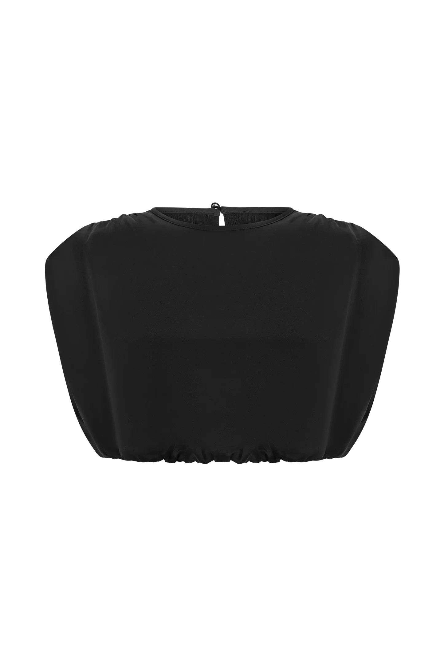 Zendaya Silk Crop Top - Black | Meshki UK