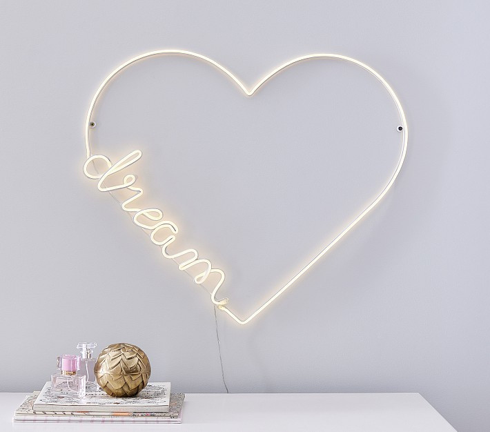 Dreamer Light-Up Neon Heart | Pottery Barn Kids